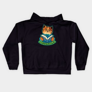 Librarian Cat Kids Hoodie